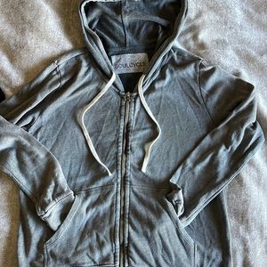 SoulCycle grey sweatshirt zip up, hoodie. Great condition, super soft